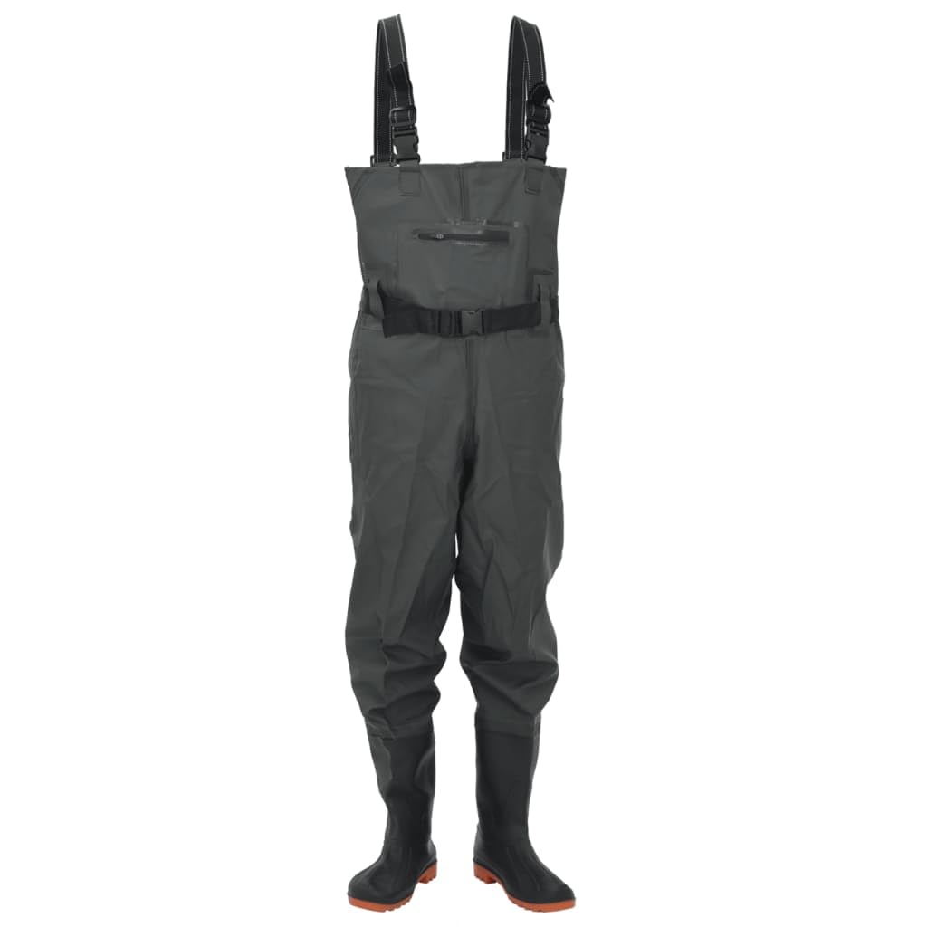 Tomostar Pêche Waders Cuissardes, Cuissardes Pantalon de Pêche avec Bottes et Ceinture Vert foncé Taille 44