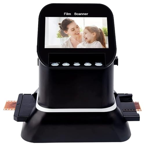 Film Slide Scanner with LCD Screen, Convert 35mm, 135, 126, 127 Negative & Slides to Digital JPEG, 120 High Resolution Film Scanner