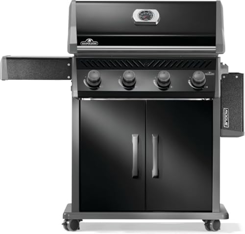 Image of Napoleon Rogue 525 Natural Gas Grill, Black, Durable 4-Burner Cooking Surface