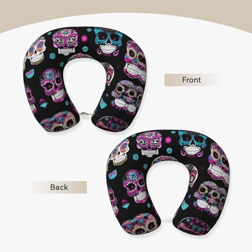 Almohada de Viaje con Estampado de Calaveras miniatura 3