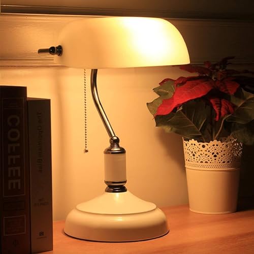 Image of HDC Artistica Modern Metal Table Lamp with Adjustable Arm & Dome Shade | Premium Matte White Finish Reading Lamp | Minimalist Nordic Desk Light for Study Room, Home Office & Living Room Decor