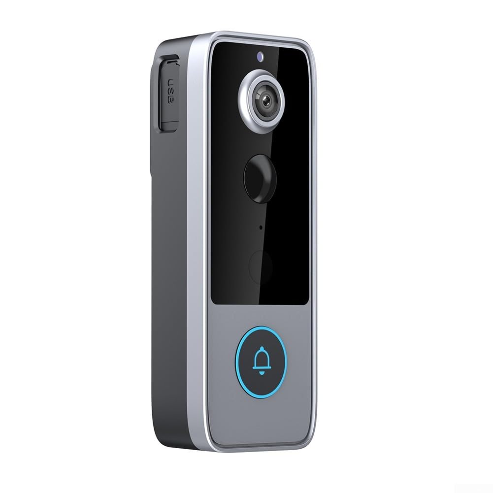 Timbre inalámbrico Inteligente para casa, cámara de vídeo 1080P, Timbre con Alarma de Movimiento y Monitor de Puerta con intercomunicador