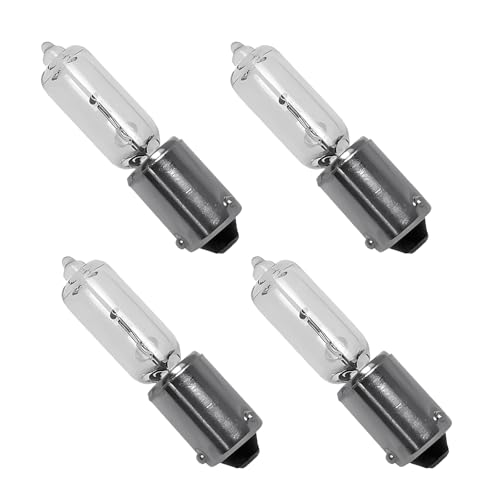 Teybouk 4 PCS Car H21W Bulb, 12V 3500K Ultra-bright Long-lasting Daytime Running Bulb Rear Fog Light, Vehicle Copper Base Tungsten Halogen Light Replacement Parts, for Most Vehicles (White)