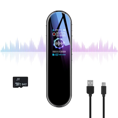 Dictaphone numérique 64 Go appareil d'enregistrement vocal pour conférence