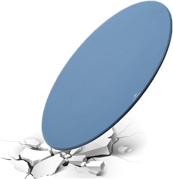 Round Tempered Glass Table Top 20" 25" 30" Gray-Blue Glass Replacement Top, Radius Corners Tabletop for Coffee Tables/Dining Tables(380mm(15in))