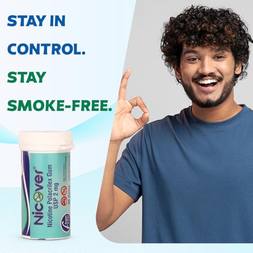 Image of Nicotine Polacrilex Gum USP 2mg - Sugar Free | Helps Quit Smoking, Tobacco & Gutka Chewing | 30 Gums Pack