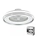 Ventilatore LED da Soffitto a Scatola con Motore a Corrente Alternata da 45W e Telecomando 3in1 Colore Grigio