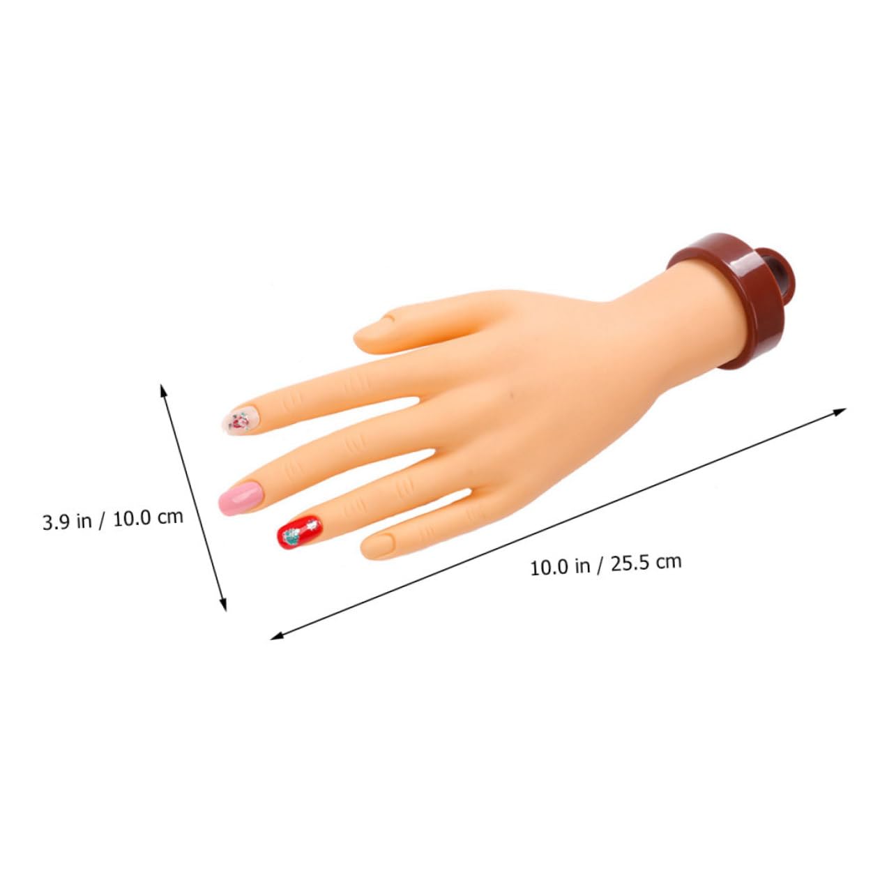 Fake Hand Model for Nail Practice 1 Piece Flexible Manicure Training Hand for Beginners Movable Fingers for Nail Art Display and Practice