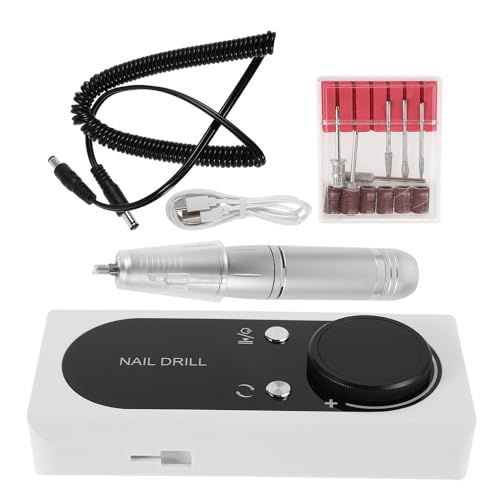 SKISUNO Taladro de Uñas Portátil Recargable Eléctrico, Máquina Pulidora Profesional para Manicura y Pedicura, Eliminación de Esmalte de Gel y Uñas Acrílicas, Equipo de Manicura para SKISUNO Taladro de Uñas Portátil Recargable Eléctrico, Máquina Pulidora Profesional para Manicura y Pedicura, Eliminación de Esmalte de Gel y Uñas Acrílicas, Equipo de Manicura para