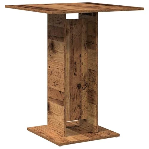 Table de bistro vieux bois 60x60x75 cm bois d ingénierie