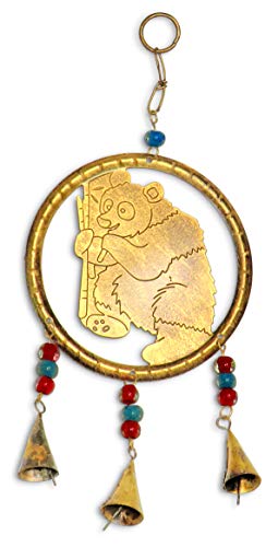 Purity Panda Windchime with beads and bells made of recycled metal - Image 3