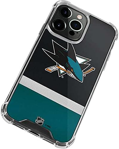 Skinit Clear Phone Case Compatible with iPhone 13 Pro - Officially Licensed NHL San Jose Sharks Jersey Design