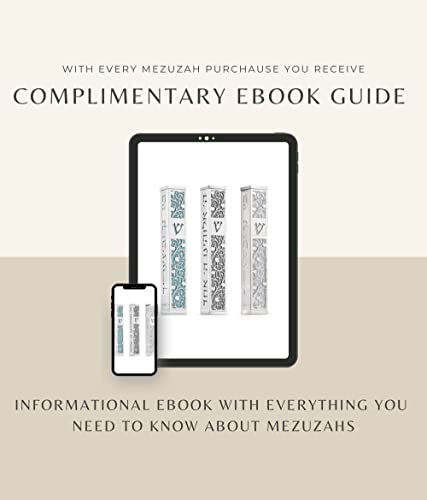 Suri Silver Modern Mezuzah Case With A Gift Box, For Indoor & Outdoors, 5” Blue Self Stick Mezuzah For Door, Jewish Mezuza Waterproo, Home Blessing And Protection Cover #TOP7