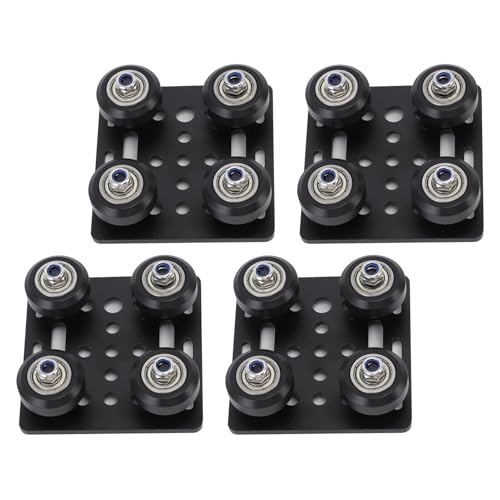 Luocute 4Pcs V Wheel Plate 2020, Pre Assembled V Slots Gantry Plate for 3D Printer and CNC, Gantry Board for 2020V Serie