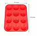 2Packs Silicone Muffin Pans, Silicone Cupcake Baking Cups Non Stick Silicone Molds for Muffin Tins (Regular, Red)