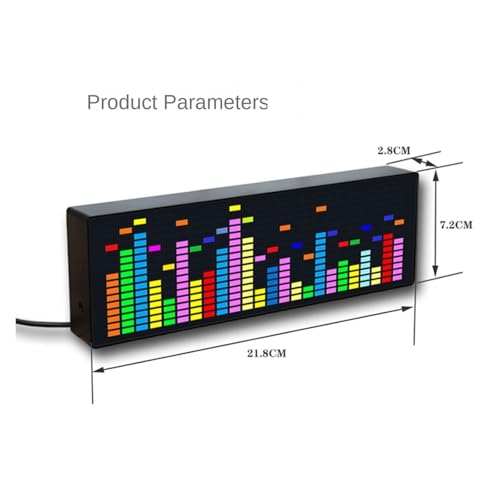 Analizador de espectro de audio LED RGB de 16x24'' con activación por sonido 3