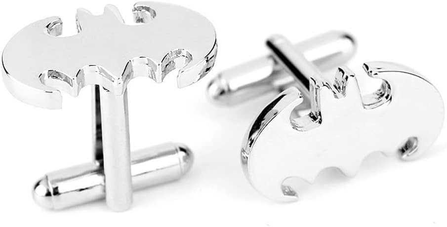 Super Hero Collection Silver Bat Cufflinks Men’s Classic Formal Occasions Cufflink