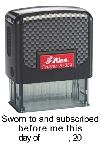 Notary Affidavit Stamp - Black