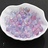 HDouii 10 Stück lila 12 mm Glasmurmeln, leuchtende Glaskugel, Bunte Glasmurmeln, Dekoration, Vasenfüller, Aquarium, Heimdekoration, DIY-Schmuckzubehör (ohne Loch)