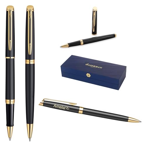 Waterman Hémisphère kit d'écriture de luxe noir mat personnalisé