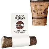 MAIKAI Corno di Cervo per Cani Grandi M – Masticativo Naturale Senza Punta – Osso Inodore ...