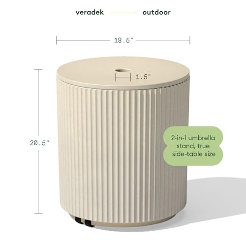 Image of Veradek Umbrella Side Table - Outdoor Patio Table with Umbrella Hole