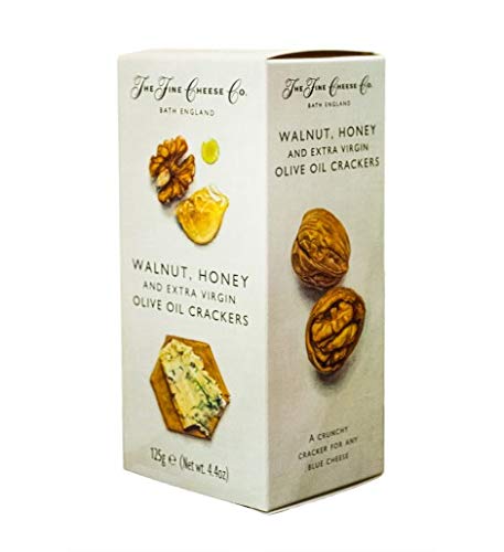 The Fine Cheesse Co - Crackers de aceite de oliva virgen extra, nueces y miel 125 g - Caja de: 12 unidades