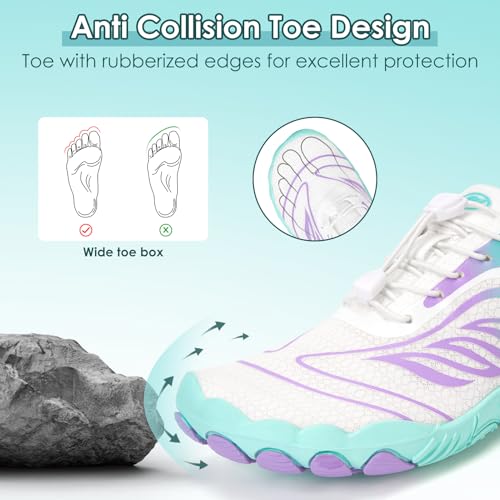 Hike Barefoot Shoes Women Men,Wide Toe Water Shoes 2025 New Breathable Grounded Footwear Non-Slip Fashion Hiking Shoe for Walking Swim Pool Beach Outdoor Water Sports3