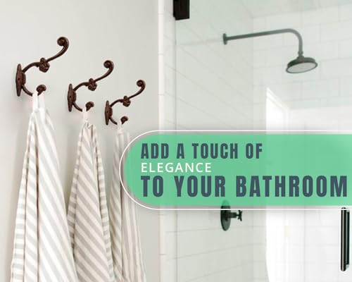 Comfify CA-0618-05-BR Decorative Rustic Wall Hooks – Shabby Chic Set Of 4 Wall Mounted Hooks For Coats thumb #6