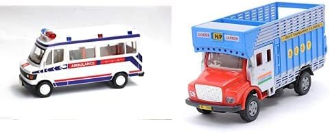 Centy Toys Tmp 207 Ambulance & Centy Public Truck - (Color May Vary), Kid