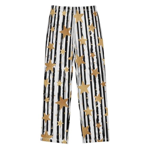 Boys' Pants Gold Star Long Bottoms Jogger Pants Elastic Waist Trousers with Pockets S-XL