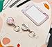 ID Badge Holder,Retractable Badge Reel with Vertical ID Holder Protector Badge Clip for Student Worker Nurse Teacher (Marble Pink)