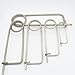 8PCS Steel Brooch Shape Cotter Safety Pins, M3 Spring Pin Wire Lock Pin Quick Lock Brooch Locking Fastener for Farm Lawn Garden Hitch