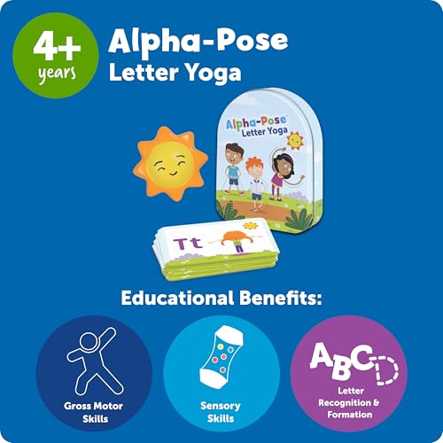 Learning Resources Alpha Pose Letter Yoga, Social Emotional Learning Activities, Emotional Regulation Tools For Kids, Kids Yoga, Toddler Flash Cards, Teacher Classroom Must Haves, Toddler Gift by Learning Resources - Image 7