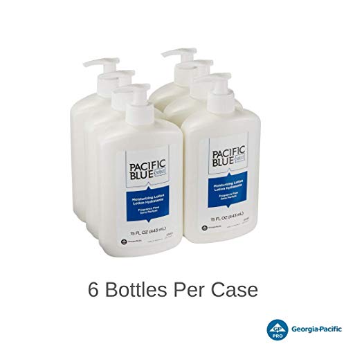 Image of Georgia-Pacific Pacific Blue Select Countertop Moisturizing Lotion by GP PRO, Unscented, 43461, 443 mL Per Bottle, 6 Bottles Per Case