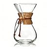 AGOGO Pour Over Coffee Maker Glass - Barista Kit with 304 Stainless Filter for Home, Office, Camping, Cafes - Easy Clean Coffee Dripper Set (Soft Towel&Brush) (1000ml Classic w/SS Filter)