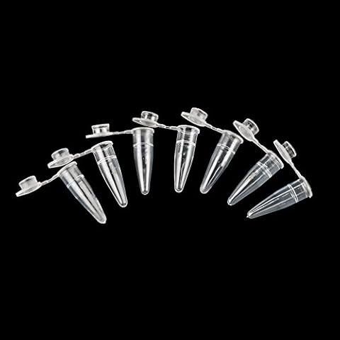 Finlon 1000pcs Micro Centrifuge Tubes with Cap 0.2ml Polypropylene Graduated Microcentrifuge Tubes for Plastic Test Vials Sample Cover