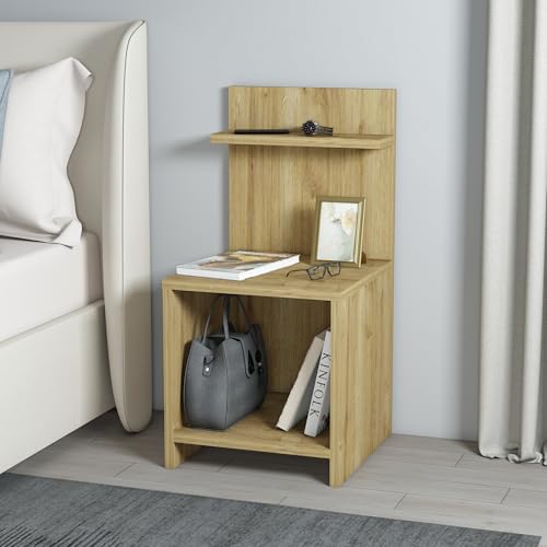 Elegante supporto per la notte 35.6 cm x 72 cm altezza x larghezza x profondità 37.4 cm di diametro; 100% chipboard montaggio a parete Perfetto per moderne bedrooms & Living Spaces