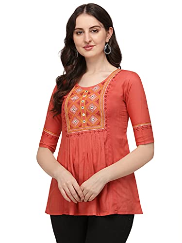 Image of Riva Enterprise Rayon Fabric with Embroidery Stitched Top
