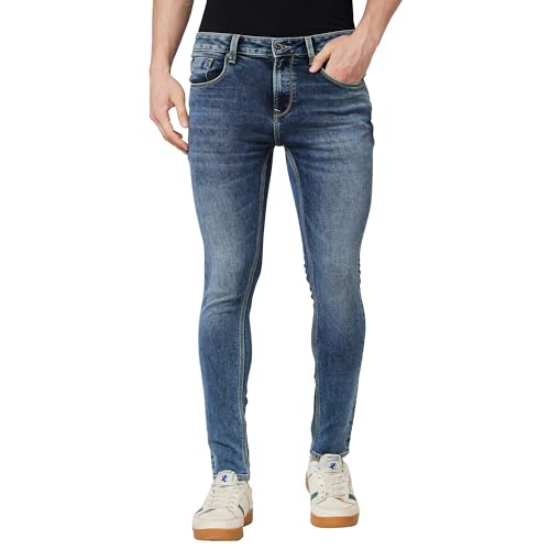 Image of Spykar Men's Skinny Fit Low-Rise Casual Jeans