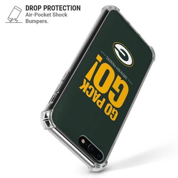 Skinit Clear Phone Case Compatible with iPhone 7/8 Plus - Officially Licensed NFL Green Bay Packers Team Motto Design