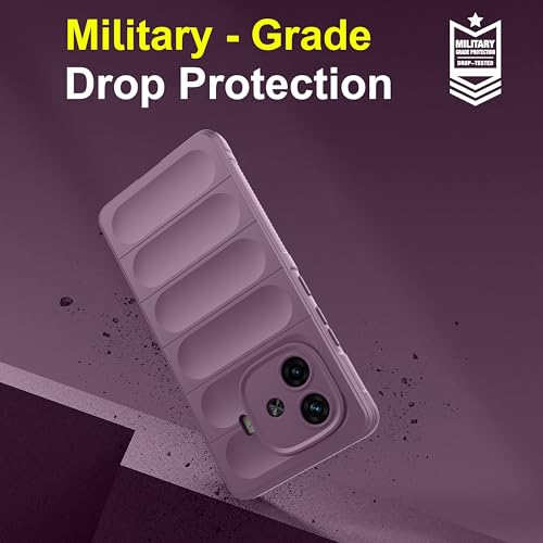 Image of amazon basics Back Case Cover for iQOO Neo 10R | Compatible for iQOO Neo 10R Back Cover | Liquid Silicon Magic Case with Camera Protection | Lavender