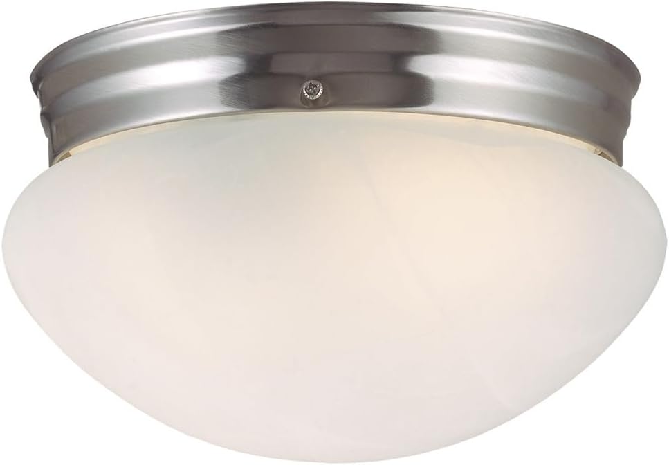 HomeStock Replacement Glass Globe - 7 Inch Alabaster Dome Shade for Lighting