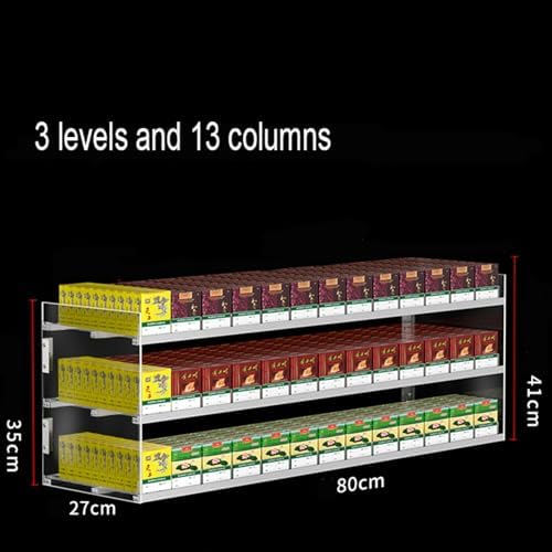 Cigarette Display Rack - 44 Size Countertop Organizer for Retail Stores, Bars & Supermarkets - Versatile Point of Sale Cigar, Candy & Tobacco Display Case