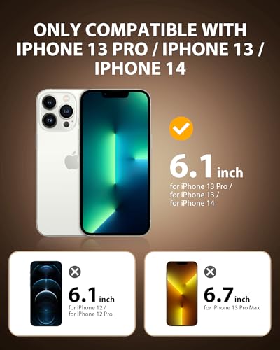 Image of PAPIKISS Compatible for iPhone 13 /iPhone 14 /iPhone 13 Pro Privacy Screen Protector 6.1 inch Display, Gradient Colorful Anti Spy Blue Light HD Tempered Glass Easy Installation