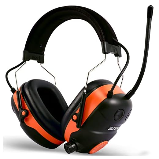 Bluetooth Hearing Protection FM/AM Radio Headphones, MUFFPRO 32dB Noise Cancelling Earmuffs Bluetooth Ear Protection, Safety Earmuff Work Headphones for Mowing Shooting Construction, ANSI CE Certified