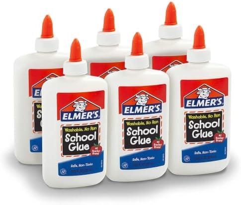 Elmer's Liquid School Glue, Washable, 7.6 Ounces, 6 Count - Great for Making Slime, Back to School, Classroom Supplies, #1 Teacher Brand