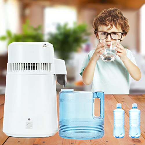 Water Distiller w/ Plastic Container;750W,1.1Gal/4L Capacity;Distill Water up to 0.26Gal/1L per Hour and About 6Gal/23L per Day;Countertop Style is Perfect for Home Use - Thumbnail 4