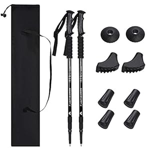 flintronic Walking Stöcke, zusammenklappbar Wanderstöcke, Paar Trekkingstöcke aus 6061 Aluminiumlegierung und Eva…