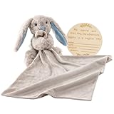 Baby Bunny Lovey Super Soft Large Security Blanket Newborn Snuggler Plush Toy Stuffed Animal Cuddle Nursery Essentials Loveys for Babies Girl Boy Infant Gift Toddler Blankie | 19.6 Inches Blue Rabbit